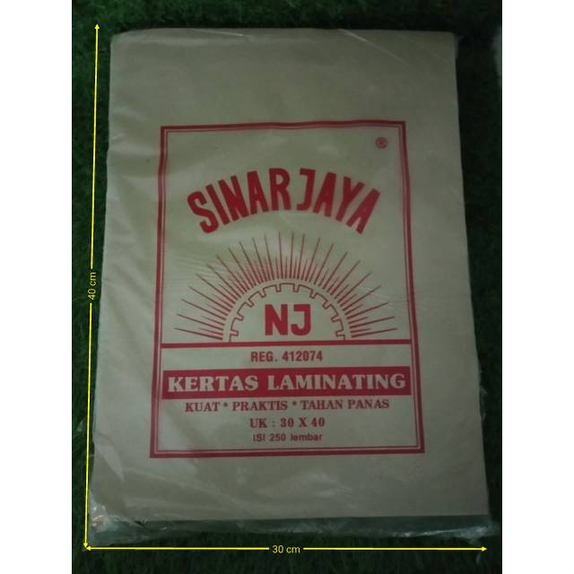 DISKON NIH!!! Kertas pembungkus nasi 30 x 40 sinar jaya 250pcs