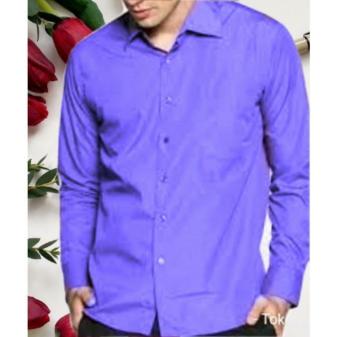 kemeja formal pria ungu muda (Lavender)