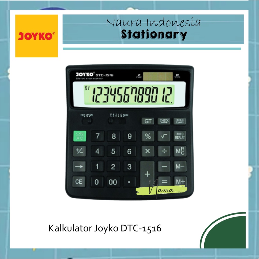 

Kalkulator Joyko DTC-1516 | Calculator Kalkulator Joyko DTC-1516 12 Digits Check Correct