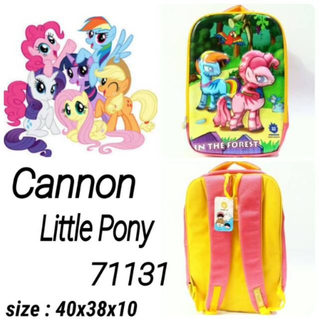 Tas anak cewek sekolah murah karakter little pony gambar timbul