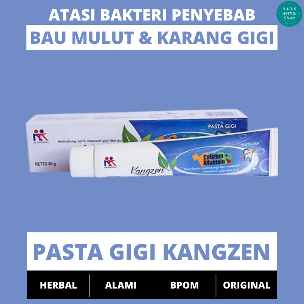 Odol Pemutih dan Penghilang Karang & Plak Gigi - Kangzen Tooth Paste - Pasta Gigi Herbal Pemutih Gig