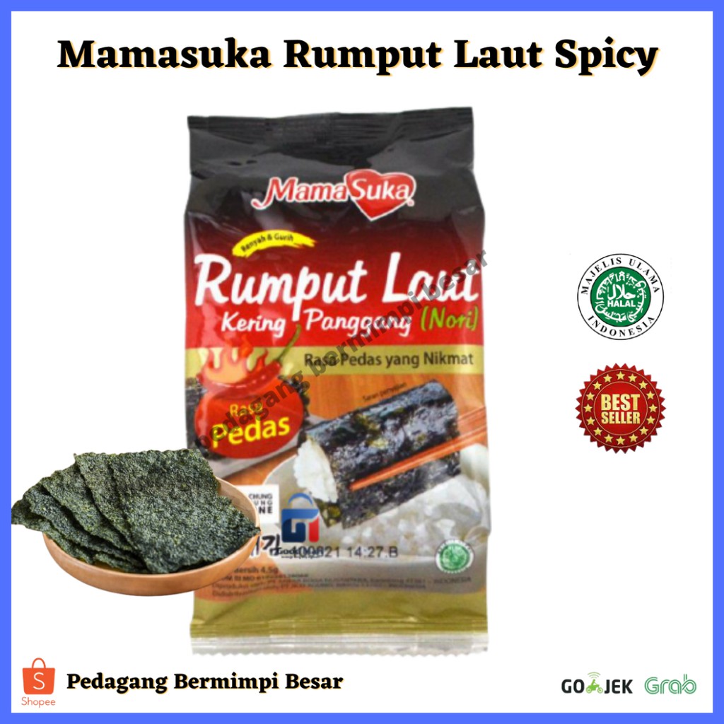 Mamasuka Rumput Laut Spicy/ Rumput Laut/ Nori / Rumput Laut Pedas