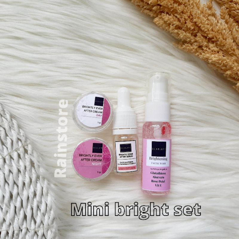 promo(cod) paket 4in1 bright scrlett whitening