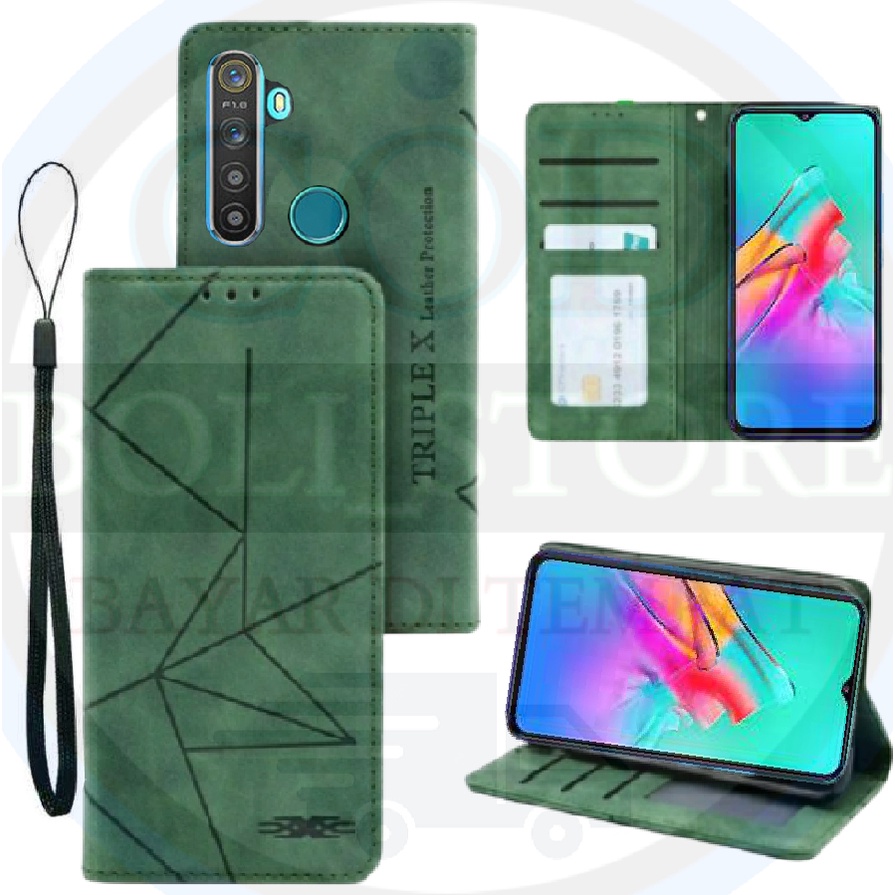 CASE HP REALME 5 PRO Flip Case Flip Motif Dompet Casing HP Motif Wallet Leather untuk REALME 5 PRO