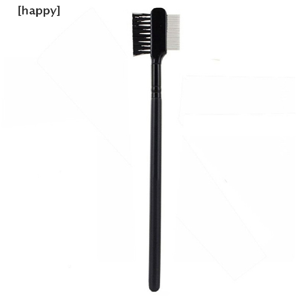 1pc Brush Dua Sisi Bahan Metal Steel Untuk Extension Bulu Mata