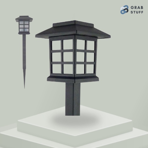 Lampu Taman LED Minimalis Creative Energi Solar / Lampu Hias Tancap dengan Energi Surya tanpa Listrik Unik Simpel / Lampu Pagar Penghias Rumah tenaga Matahari / Miniatur Lampu Taman Jepang Elegan