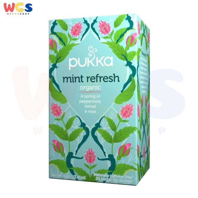 

Pukka Mint Refresh Organic Herbal Tea Peppermint & Rose 20 Sachets 40g