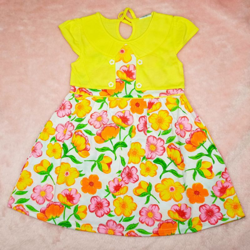 Ss#1012 Dress Anak Size 1-2tahun / Pakaian Anak Perempuan / Dress Bunga / Dress Lucu