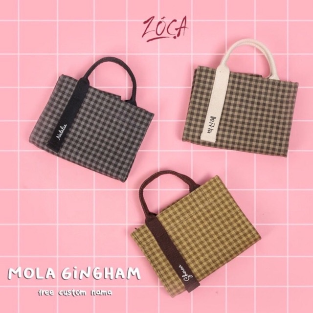 SLING BAG MOLA GINGHAM /TAS SELEMPANG/ MINIBAG (FREE CUSTOM NAMA)