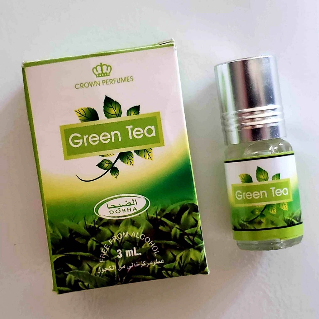 GREEN TEA Parfum DOBHA 3 ML Minyak Wangi Roll On Non Alkohol