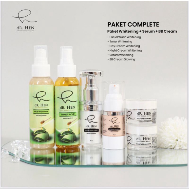 Dr Hen Skincare Original Paket Acne Whitening