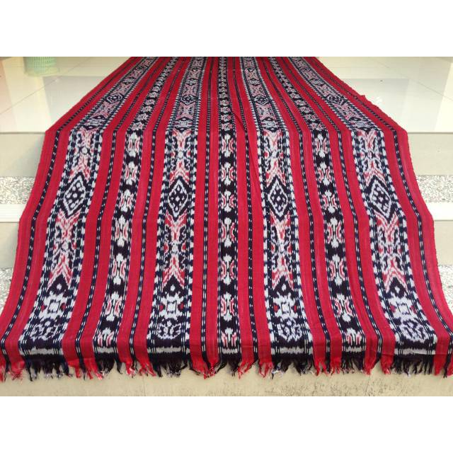 Kain Tenun Ikat Merah Blanket Troso Motif Terbaru