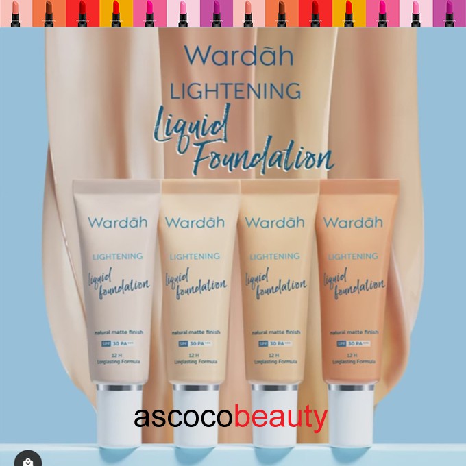 Wardah Lightening Liquid Foundation Cair Bedak ✰ ascocobeauty ✰