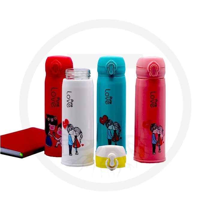 Botol Minum Kaca Kancing Purelove Termos Minum Kaca Botol Minum Kaca Kancing Purelove Termos Minum Kaca