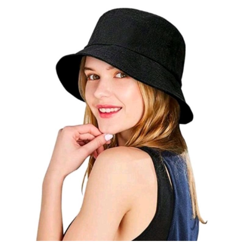 Topi Bucket Polos  Topi Fisherman Topi BTS Topi Korea
