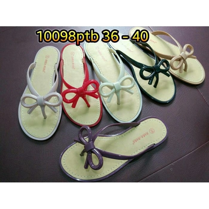 jelly sandal wanita bara bara sendal jepit barabara import 10098ptb