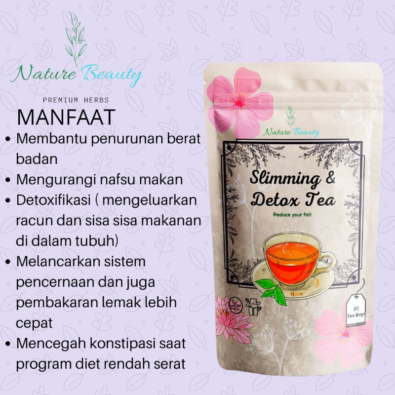 Slimming dan Detox Tea/ Teh Diet by Nature Beauty