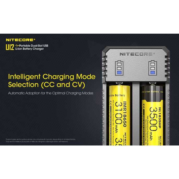 Terbaru ! NITECORE Charger Baterai Universal 2 Slot for Li-ion &amp; NiMH - UI2