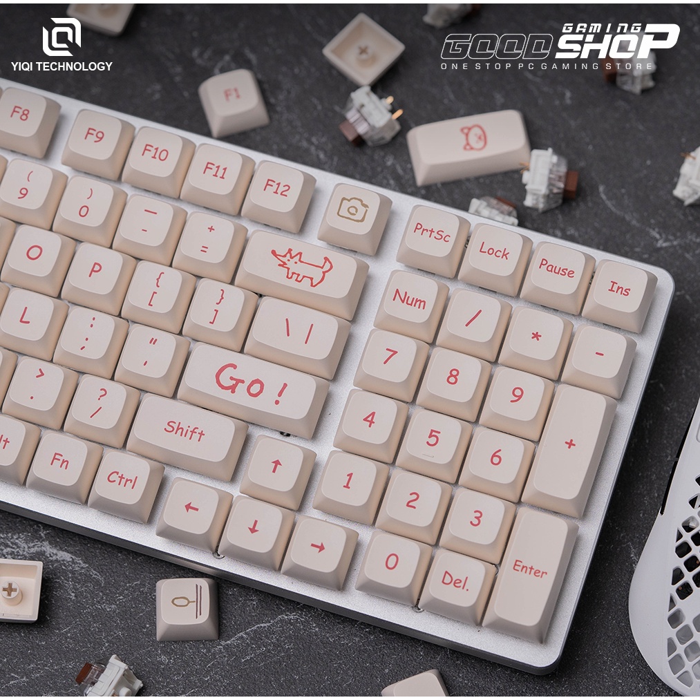 Yiqi Keycaps Graffiti PBT Dye-Sub XDA Profile