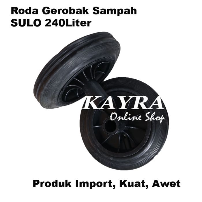 Roda Gerobak Sampah SULO 240Liter isi 1Pcs ( Pilih Kanan atau Kiri )