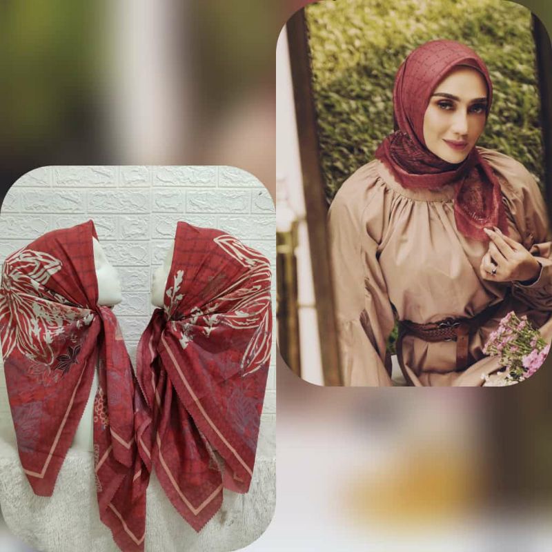hijab voal segiempat motif like lasabelle