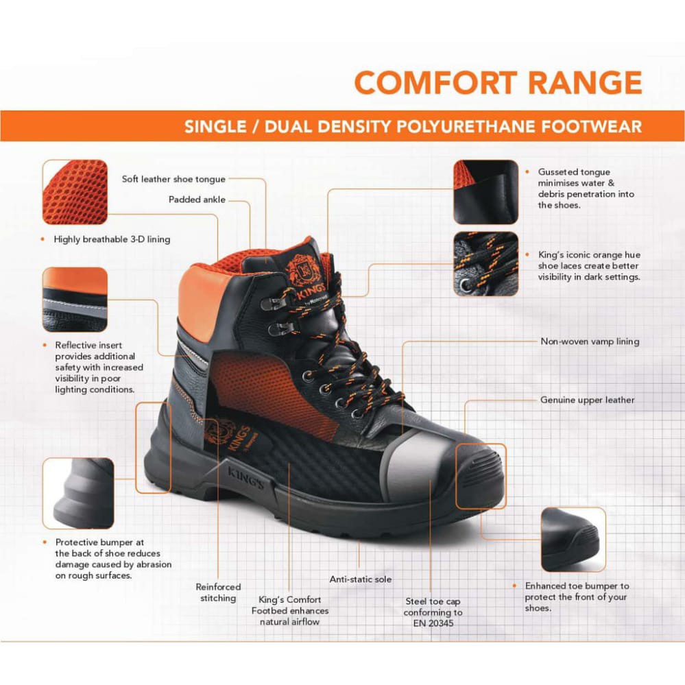 Sepatu Safety Kings KWS 200X Original - Safety Shoes King 200X By Honeywell Berkualitas