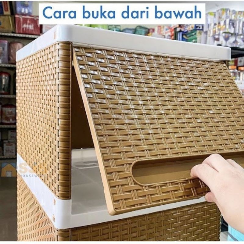 Termurah Club Lemari Plastik Flip Susun 4 (34X40X117Cm)