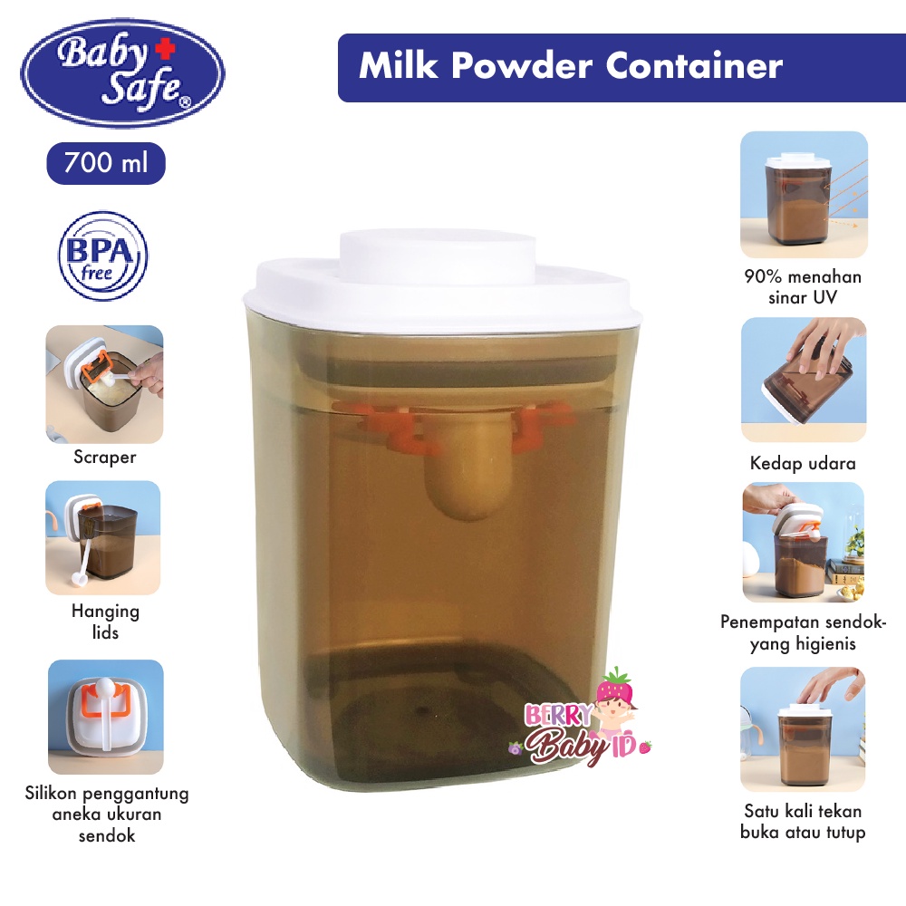 Baby Safe Premium Milk Powder Container Wadah Kontainer Susu Formula Berry Mart