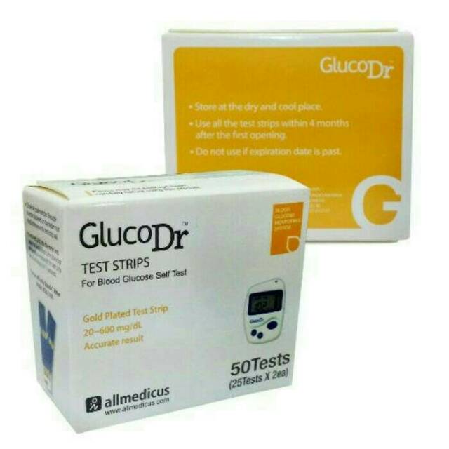 GLUCO DR BIO SENSOR STRIP GLUCOSE STIK ISI ULANG GULA DARAH AGM 2100 (BOX KUNING)