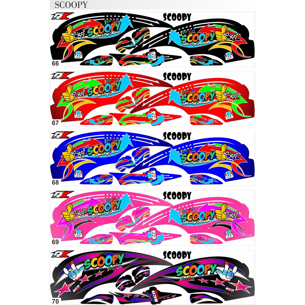 stiker striping scoopy fi thailook modifikasi
