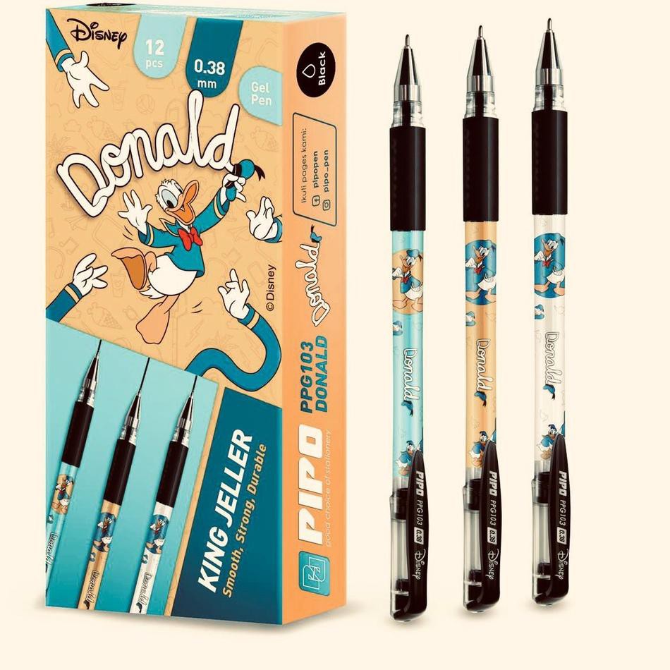 

PROMO 4.4 [PPG103] PIPO Donald Duck Pulpen Lucu 0.38mm isi 12 pcs Tinta Hitam