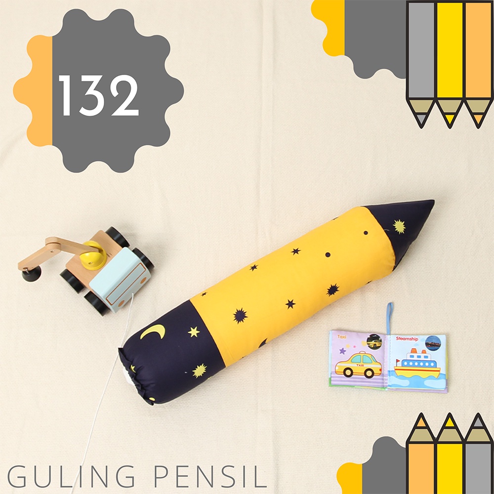 guling anak guling pensil + sarung guling pensil (sarung guling bisa dicopot)