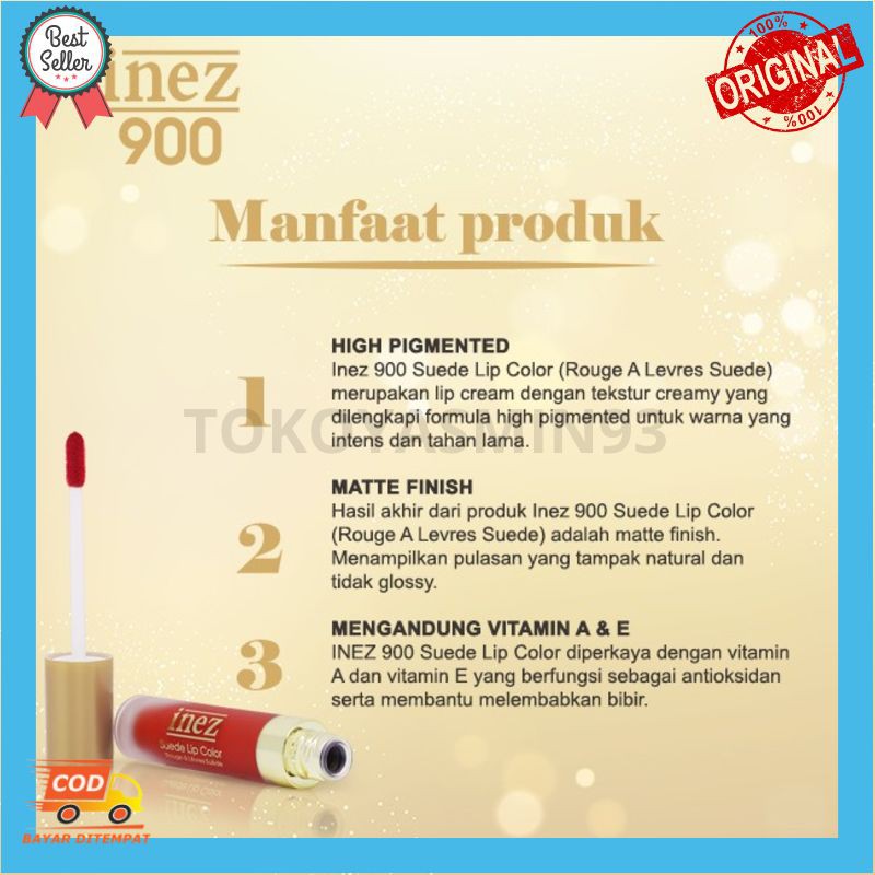 Inez 900 Suede Lip Color (Rouge A Levres Suede) Murah