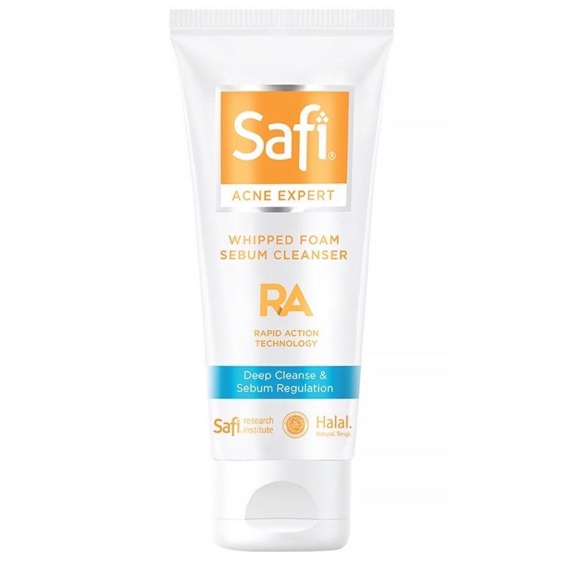 Safi Acne Expert Whipped Foam Sebum Cleanser | white expert oil control &amp; anti acne facial cleanser 100gr