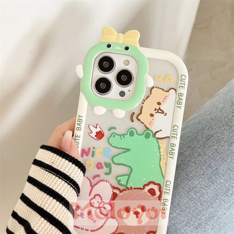 Soft Case Motif Kartun Monster Kecil Lucu Untuk IPhone XR 13 7 8 14 Plus 11 12 14 Pro MAX X 6 6S Plus XS MAX SE 2020