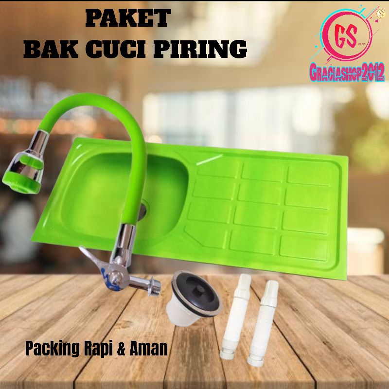 Wastafel Cuci Piring Portable Kitchen Sink Murah / Bak cuci piring Hijau