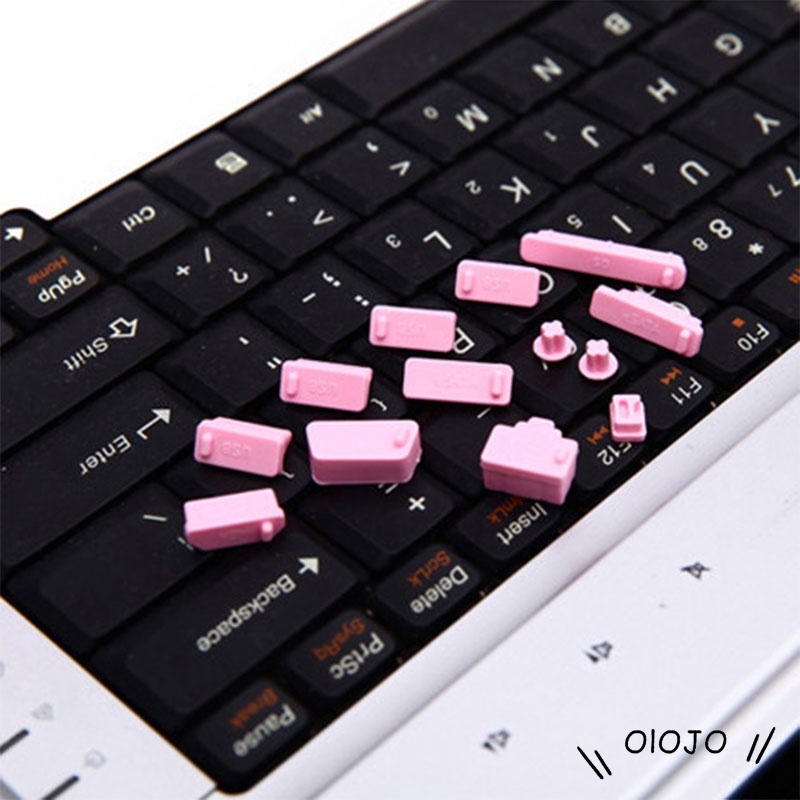 13pcs/set Silikon Elastis Anti Debu Pelindung Port Laptop Notebook Komputer - ol-8