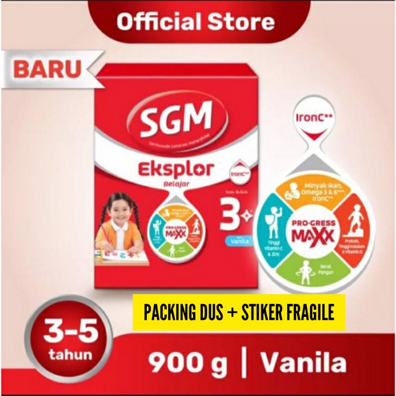 

SGM 3 / SGM 3 Plus Vanila 900 / SGM Eksplor Belajar Pro-GressMaxx 3+ Vanila 900 gr