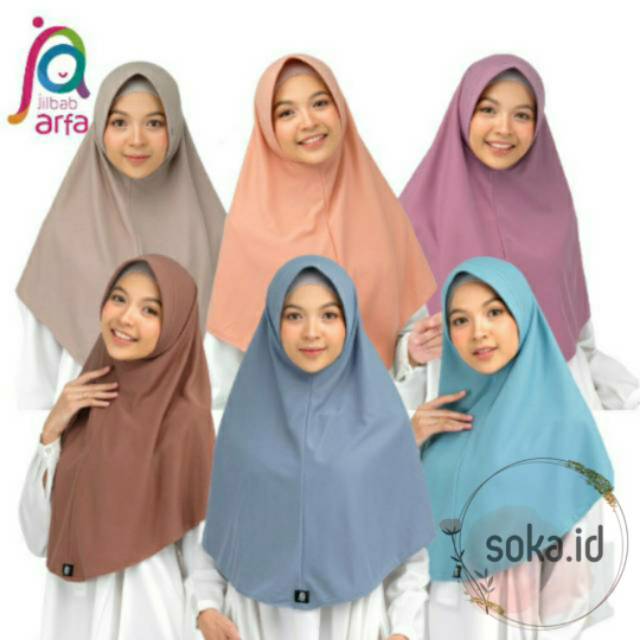 Jilbab Afra ( Jilbab Arfa ) Bergo Amira Pet Antem Size M - Size L- Jilbab Instan Bahan Kaos, Adem, Lembut &amp; Nyaman