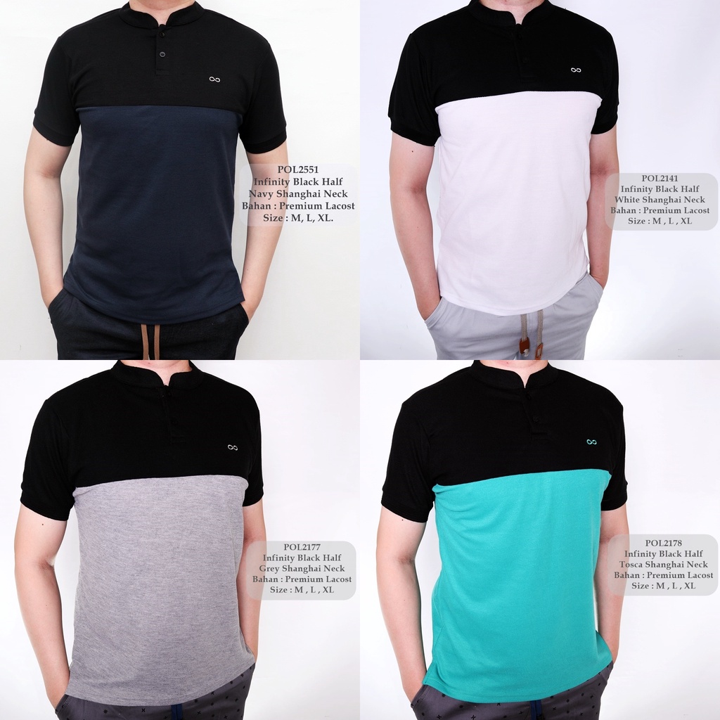 Kaos Kerah Pria   / Kaos Kerah Shanghai Polos Pria / kaos kerah Casual Pria G008