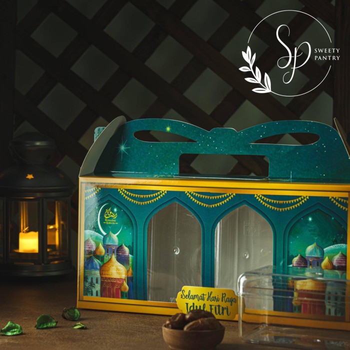 

TERBARU TBIF ARABIC - Box Lebaran / dus toples / packaging kue kering set 4