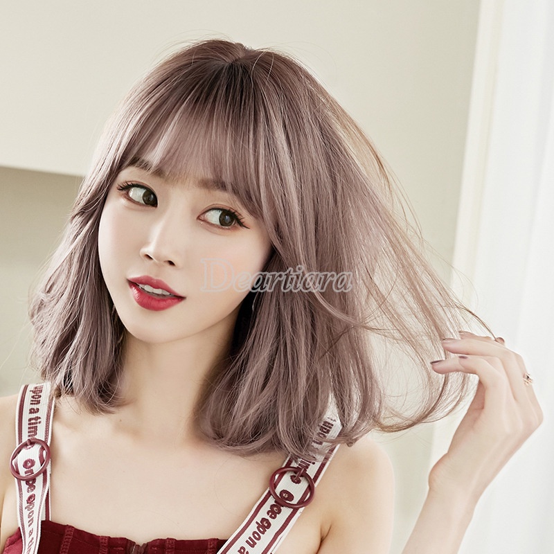 Wig / Rambut Palsu Wanita Model Pendek Sebahu Natural Fluffy