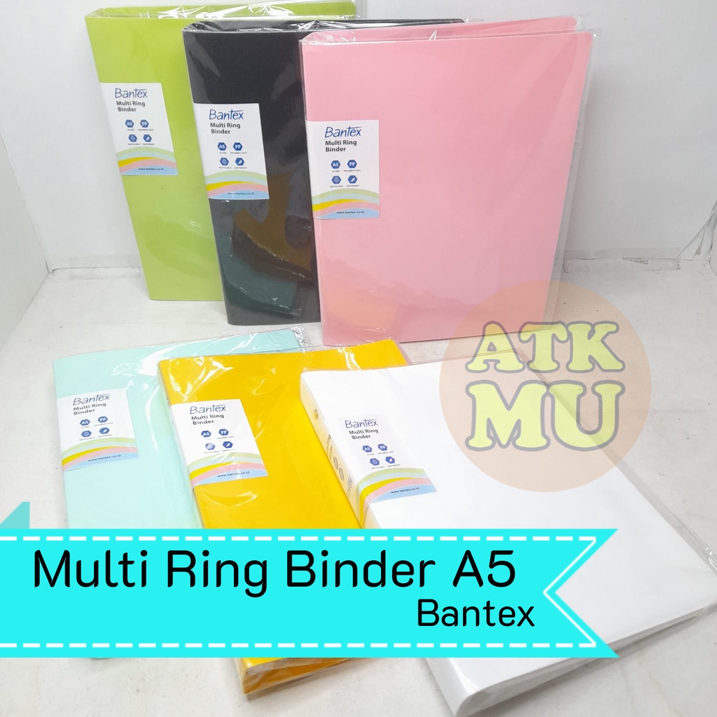 

Bantex Multi Ring Binder A5 Trendy 20 Hole Pastel + Bonus Lengkap