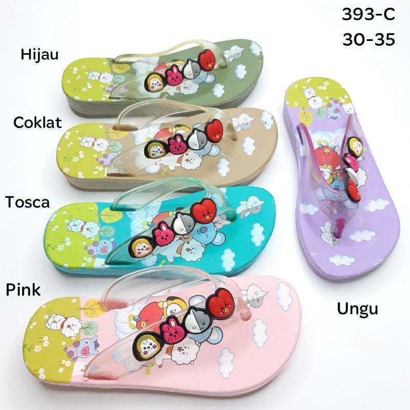 sandal anak perempuan karet dulux 236 Elmo