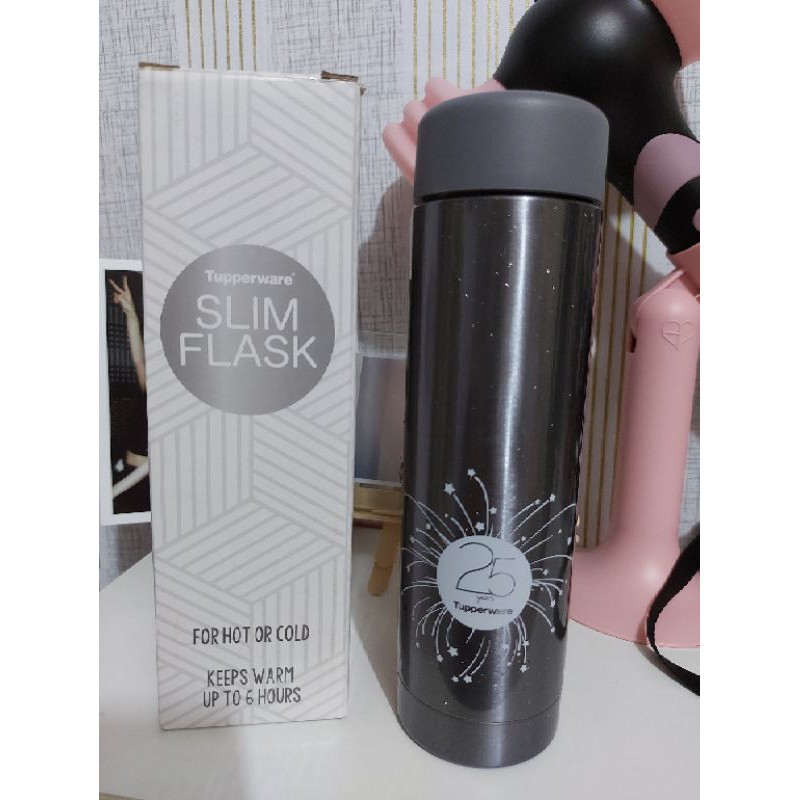 Tupperware  Termos Air Panas Dingin Slim Flask - Silver