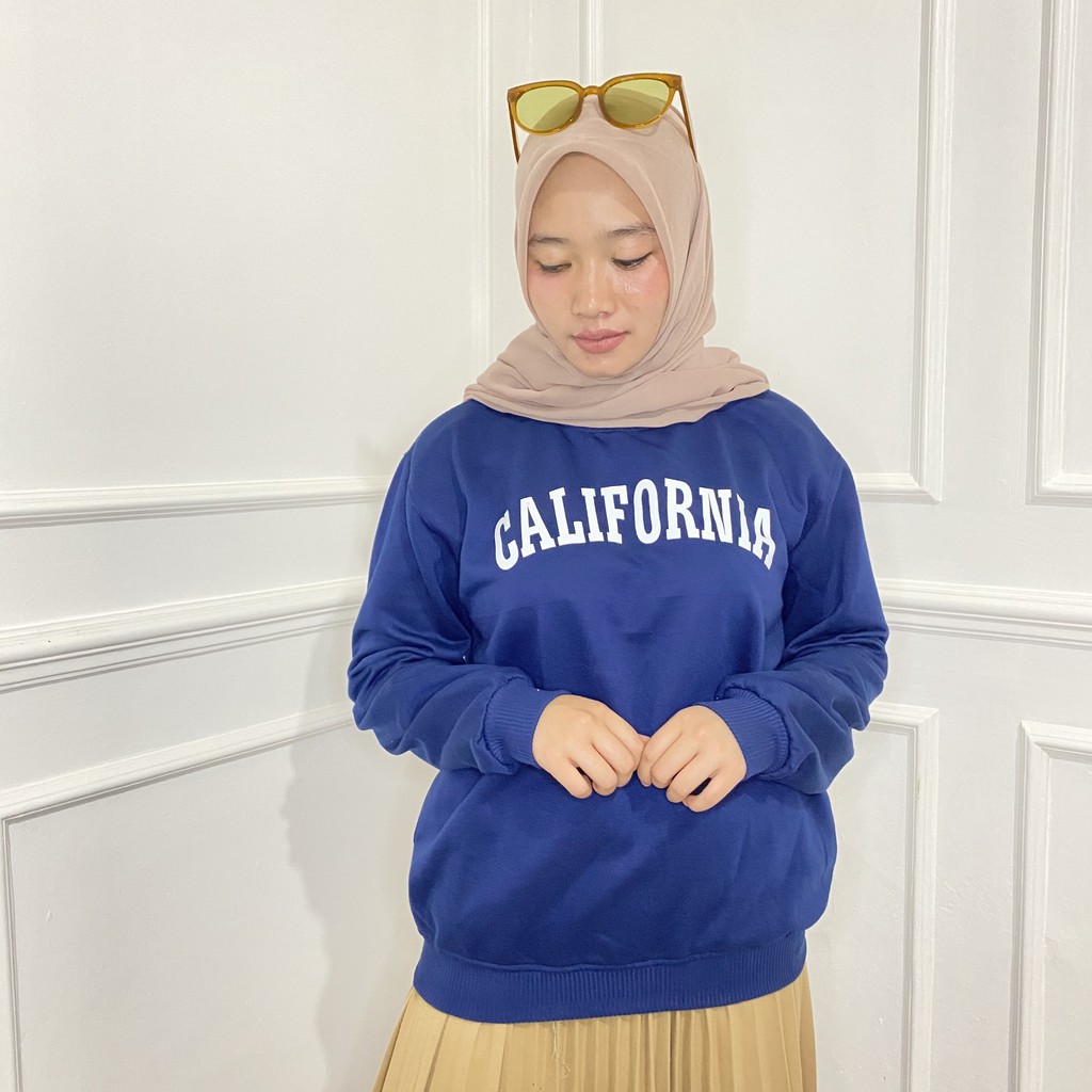 BASIC CALIFORNIA SWEATER  II SWEATER  CRAWNECK PRIA DAN WANITA II 11 WARNA