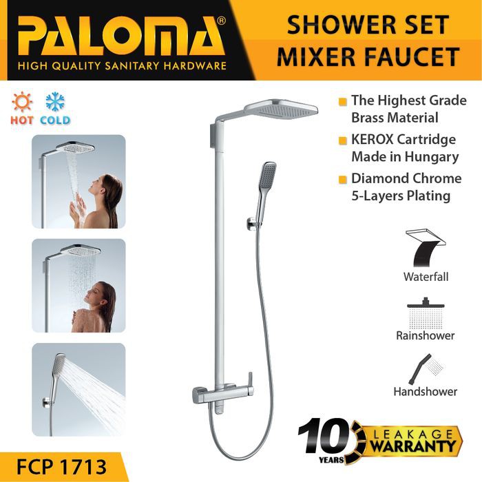 PALOMA FCP 1713 Shower Tiang Set Column Mandi Keran Kran Panas Dingin