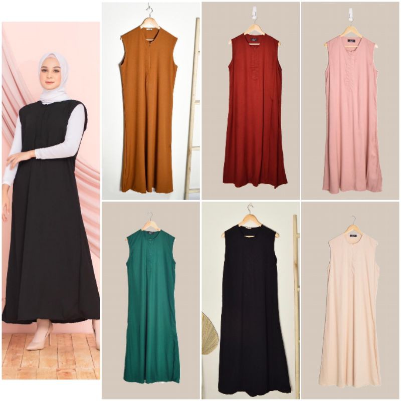 INNER LONG DRESS POLOS QYUTE INNER GAMIS BUSUI FRIENDLY JUMBO PREMIUM READY STOCK