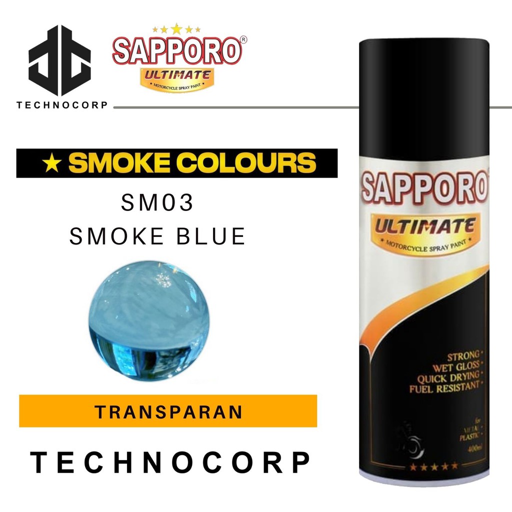 Cat Semprot SAPPORO ULTIMATE SM03 SMOKE BLUE / CANDY BLUE LAMPU MIKA