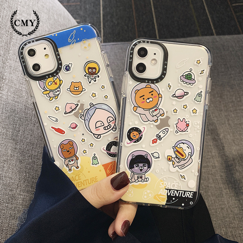 Soft Case Bahan Silikon Motif Kartun Untuk Iphone 11 11 Pro Max X Xr Xs